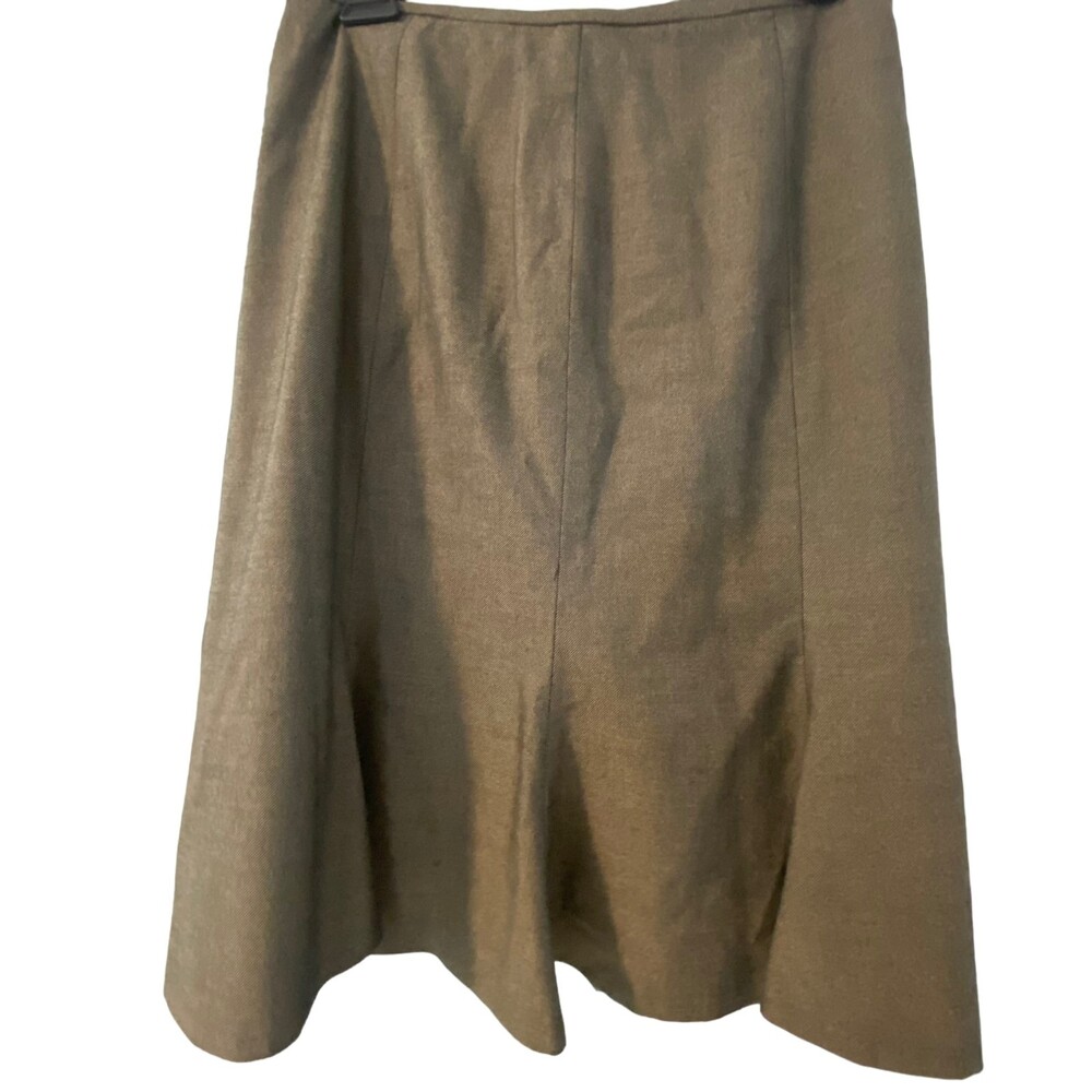 Anne Klein Women Dress Suit Mocha Brown Trumpet Skirt Zipper Size 4